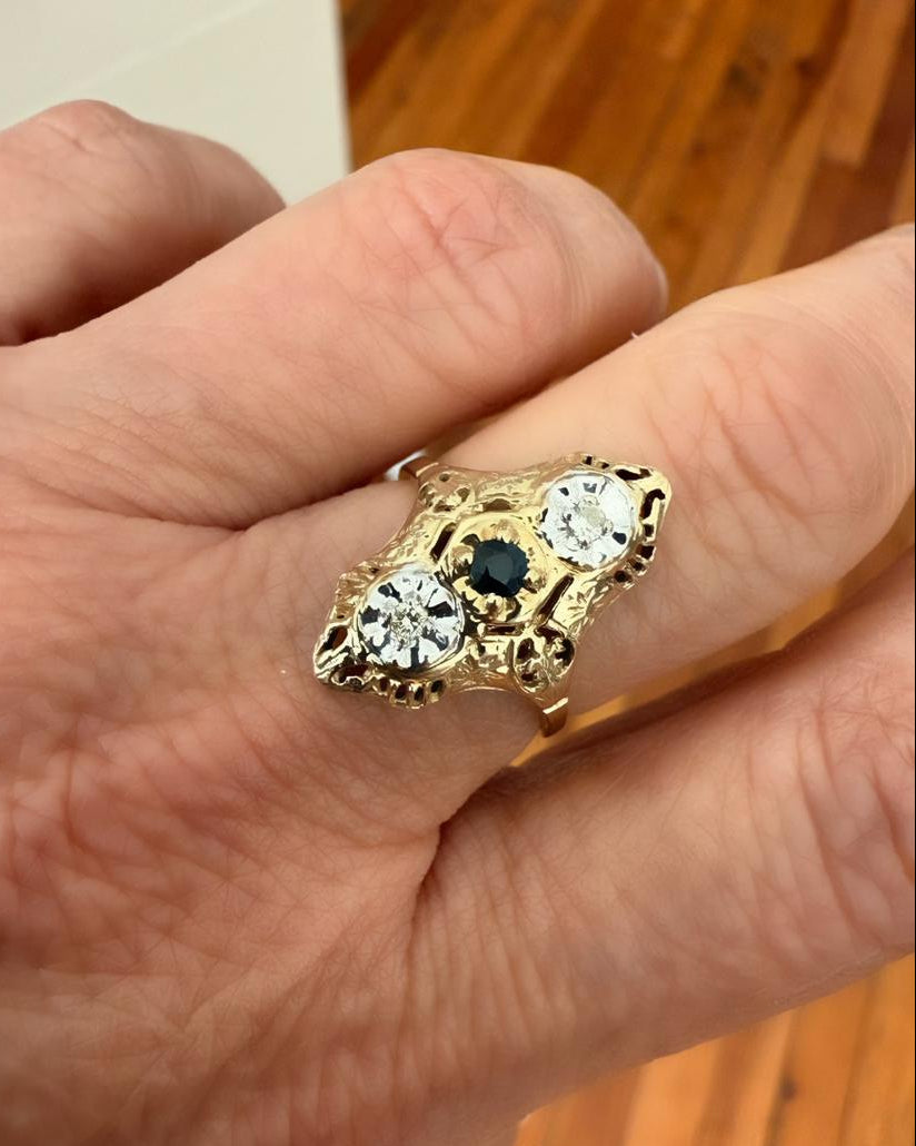 Anillo Antiguo en Oro Amarillo