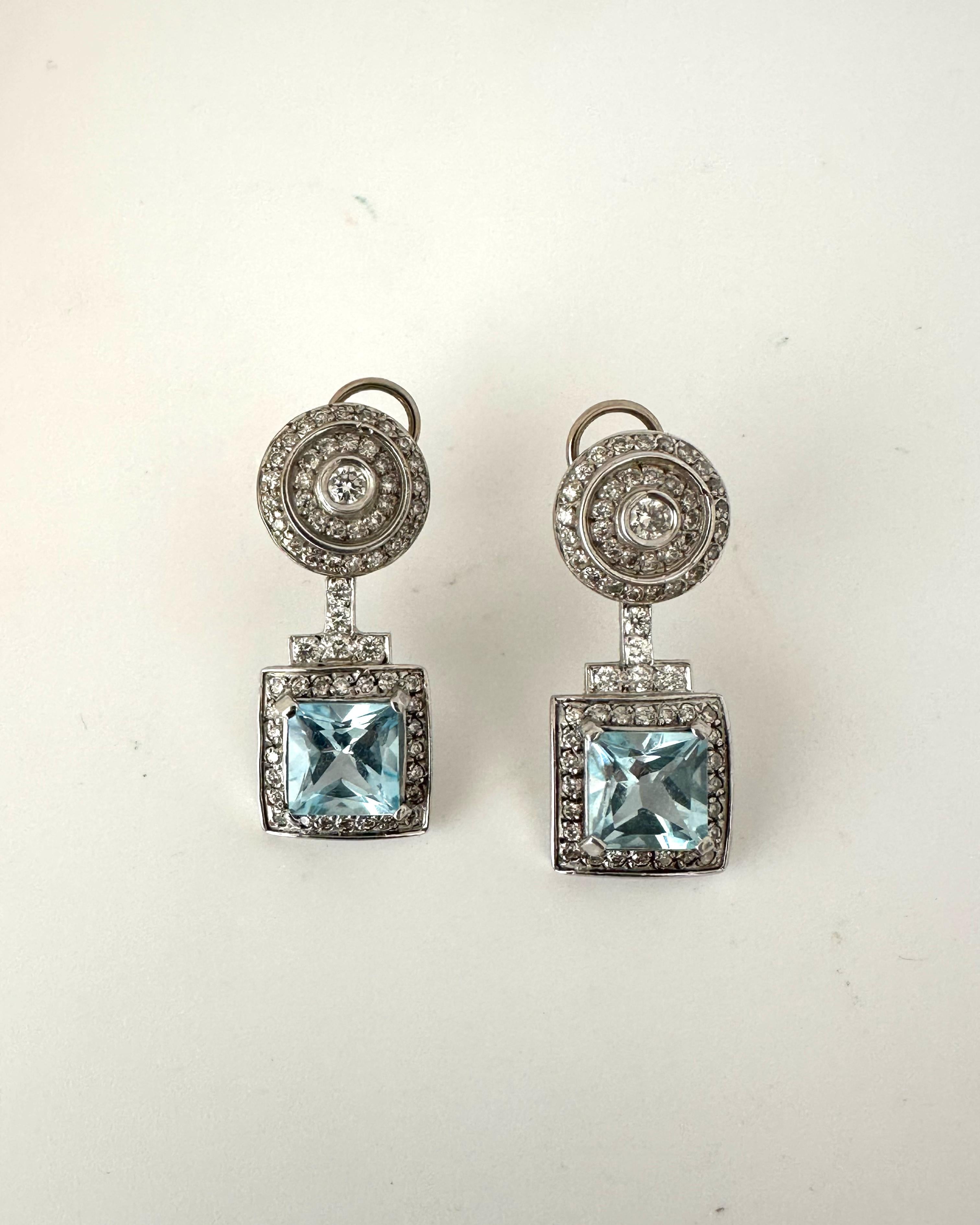 Aretes de Topacio y Diamantes