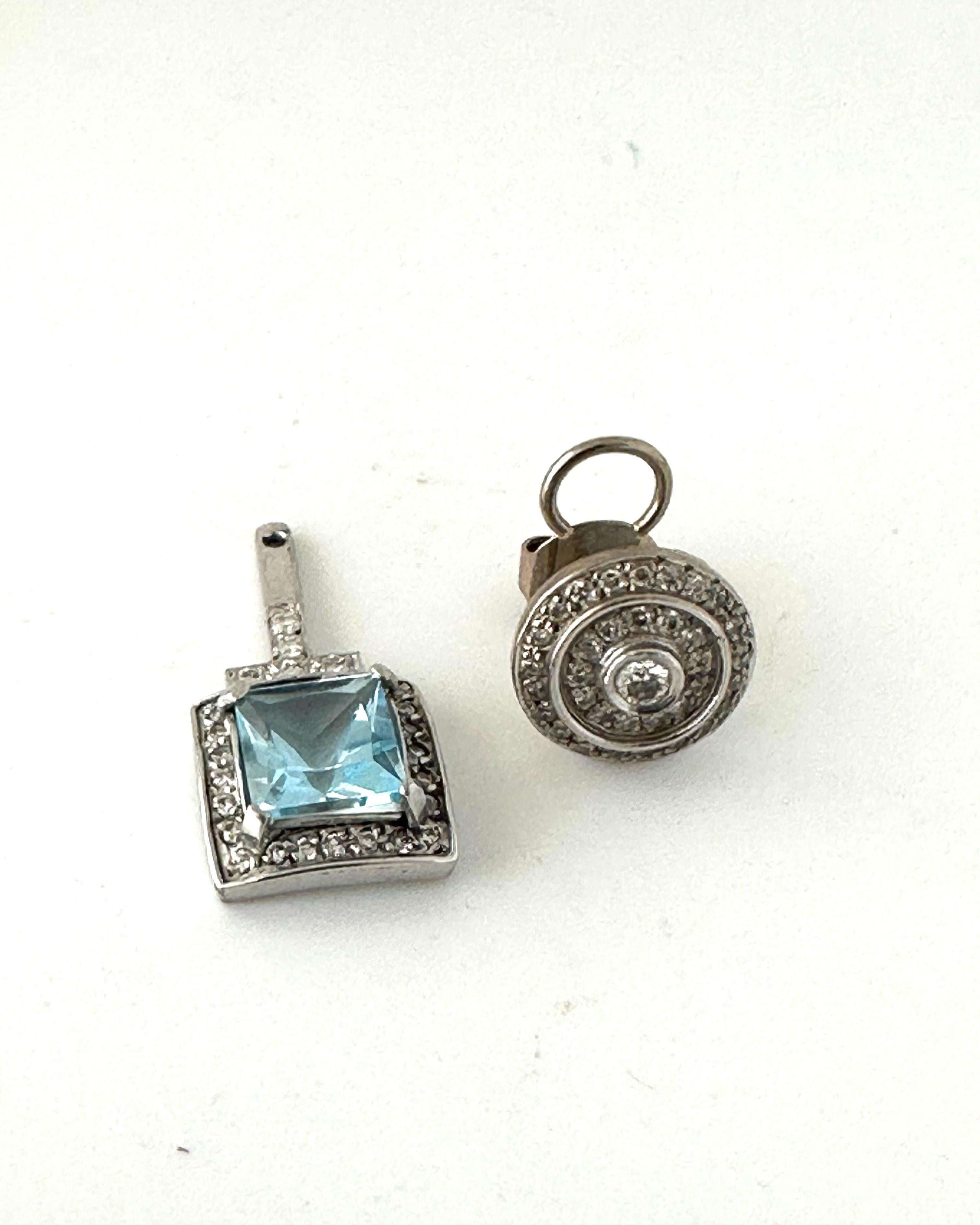 Aretes de Topacio y Diamantes