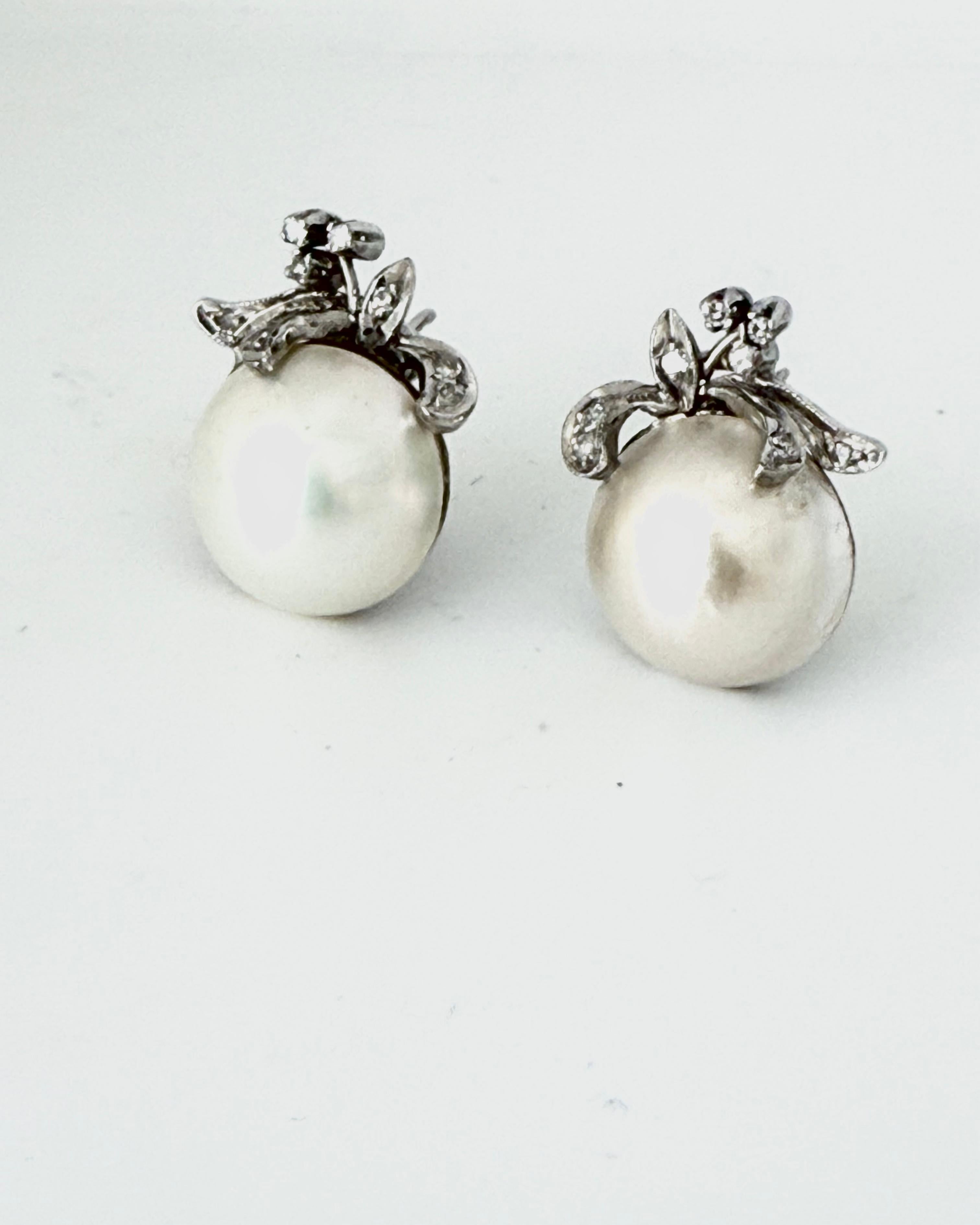 Aretes Vintage Medias Perlas