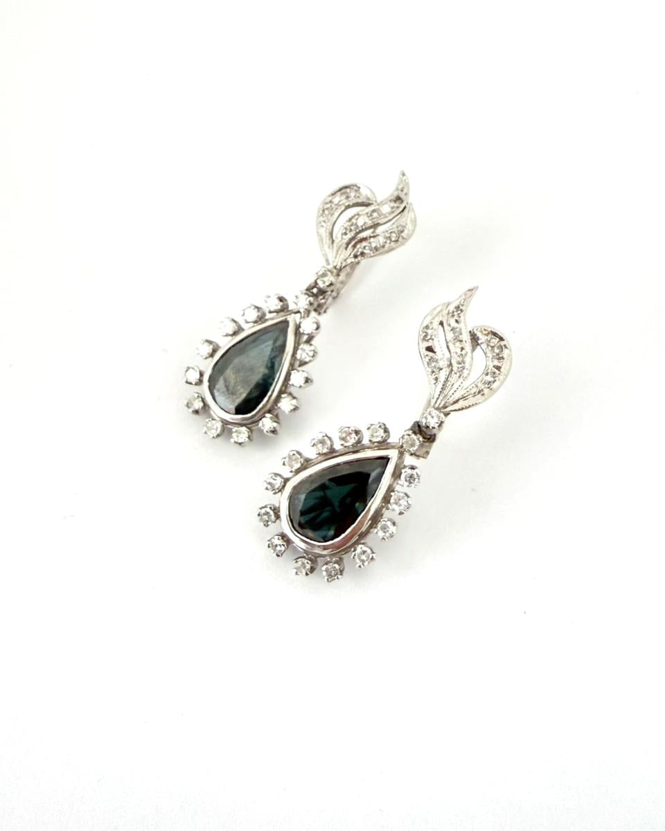 Aretes Vintage de Zafiro