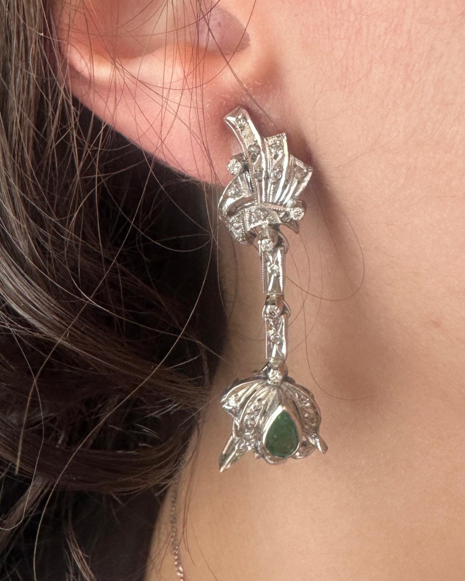 Juego Vintage Esmeraldas y Diamantes