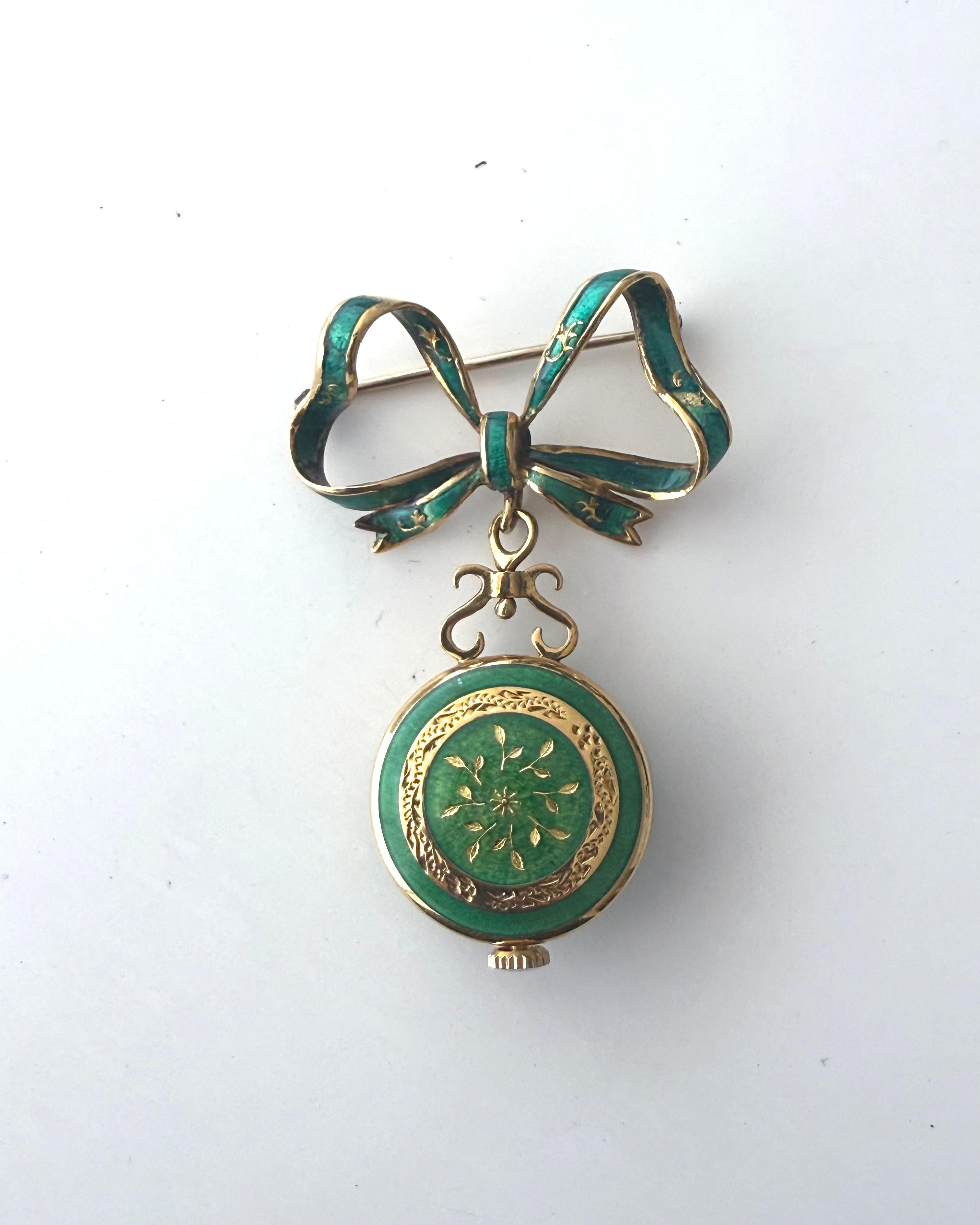 Prendedor Antiguo de Reloj