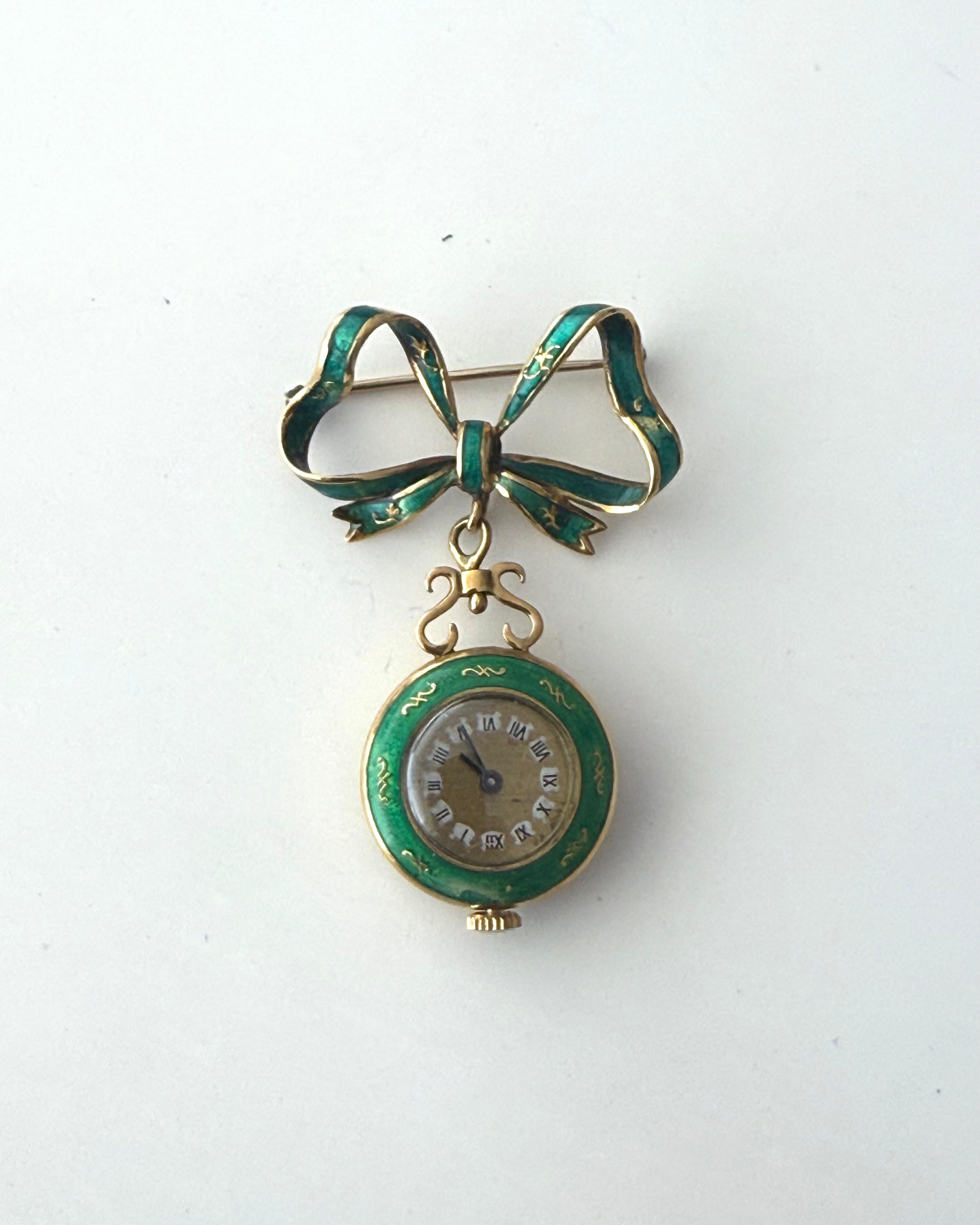 Prendedor Antiguo de Reloj