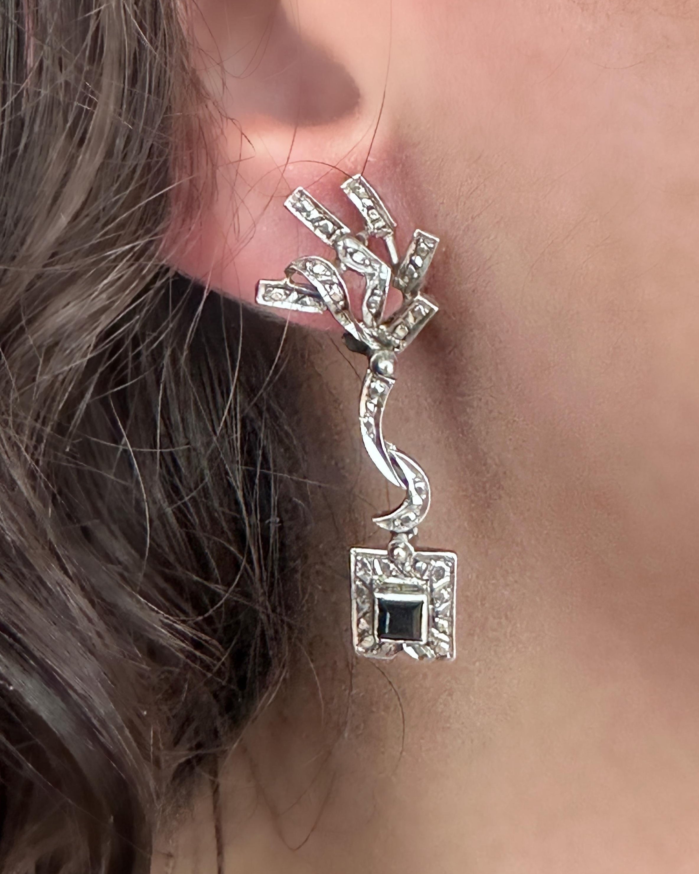 Aretes Vintage Zafiro
