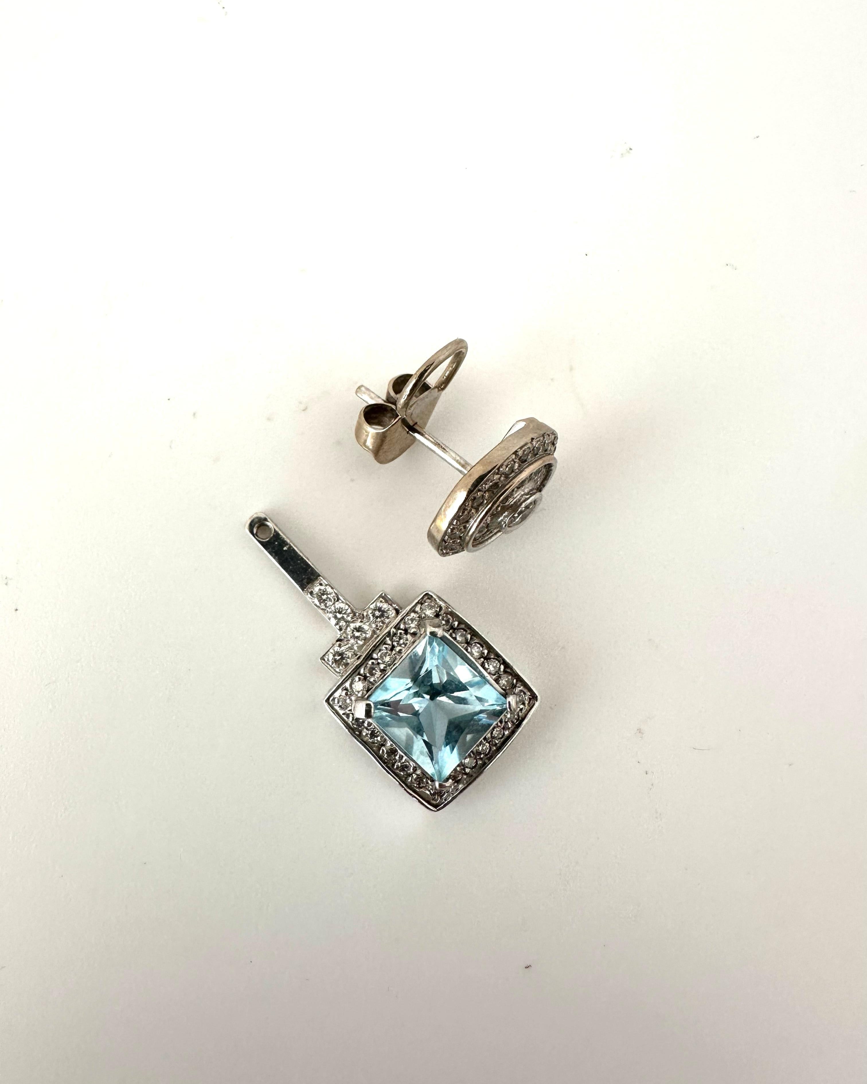 Aretes de Topacio y Diamantes