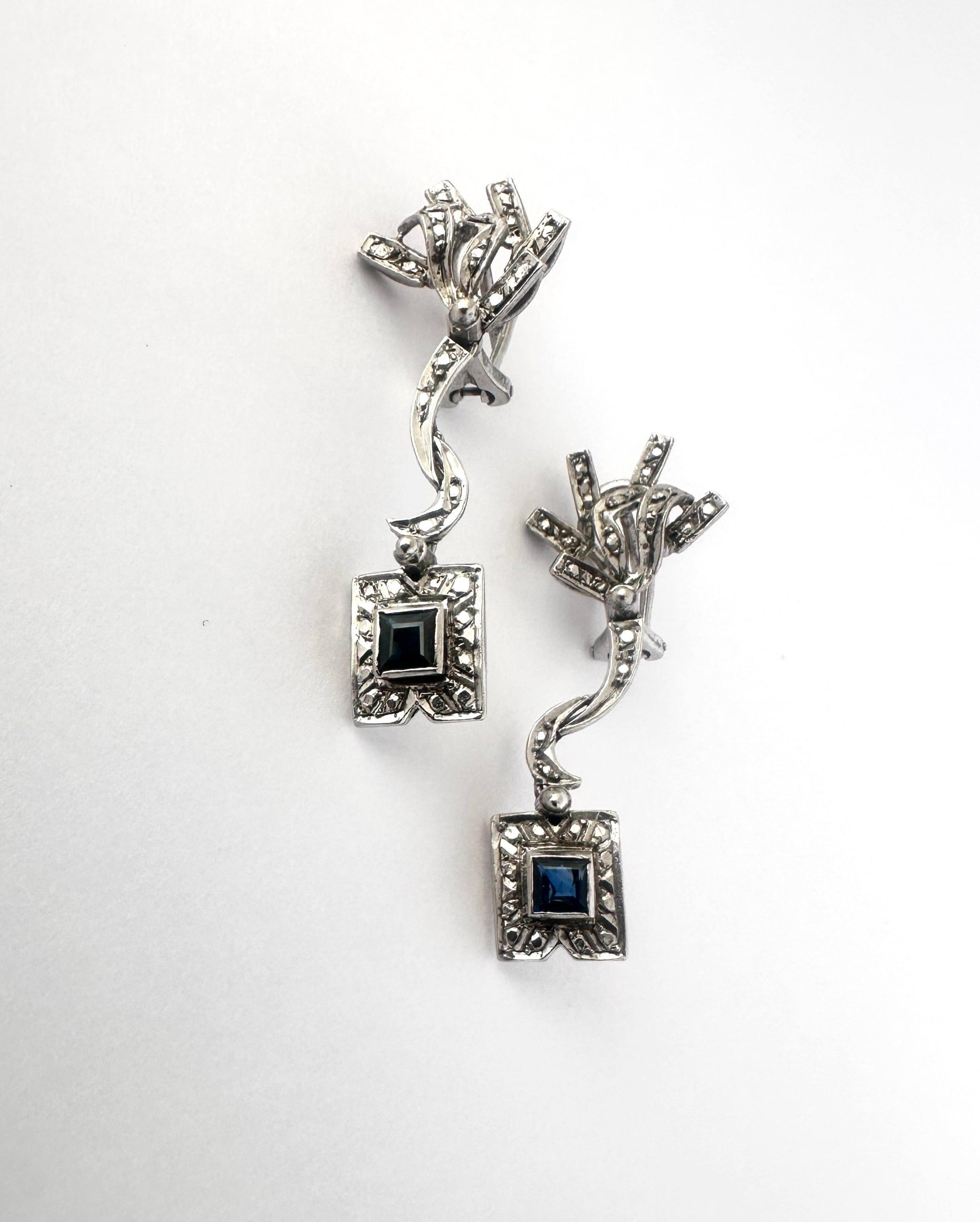 Aretes Vintage Zafiro