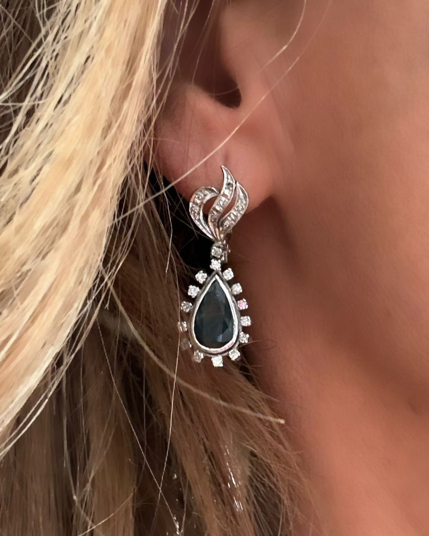 Aretes Vintage de Zafiro
