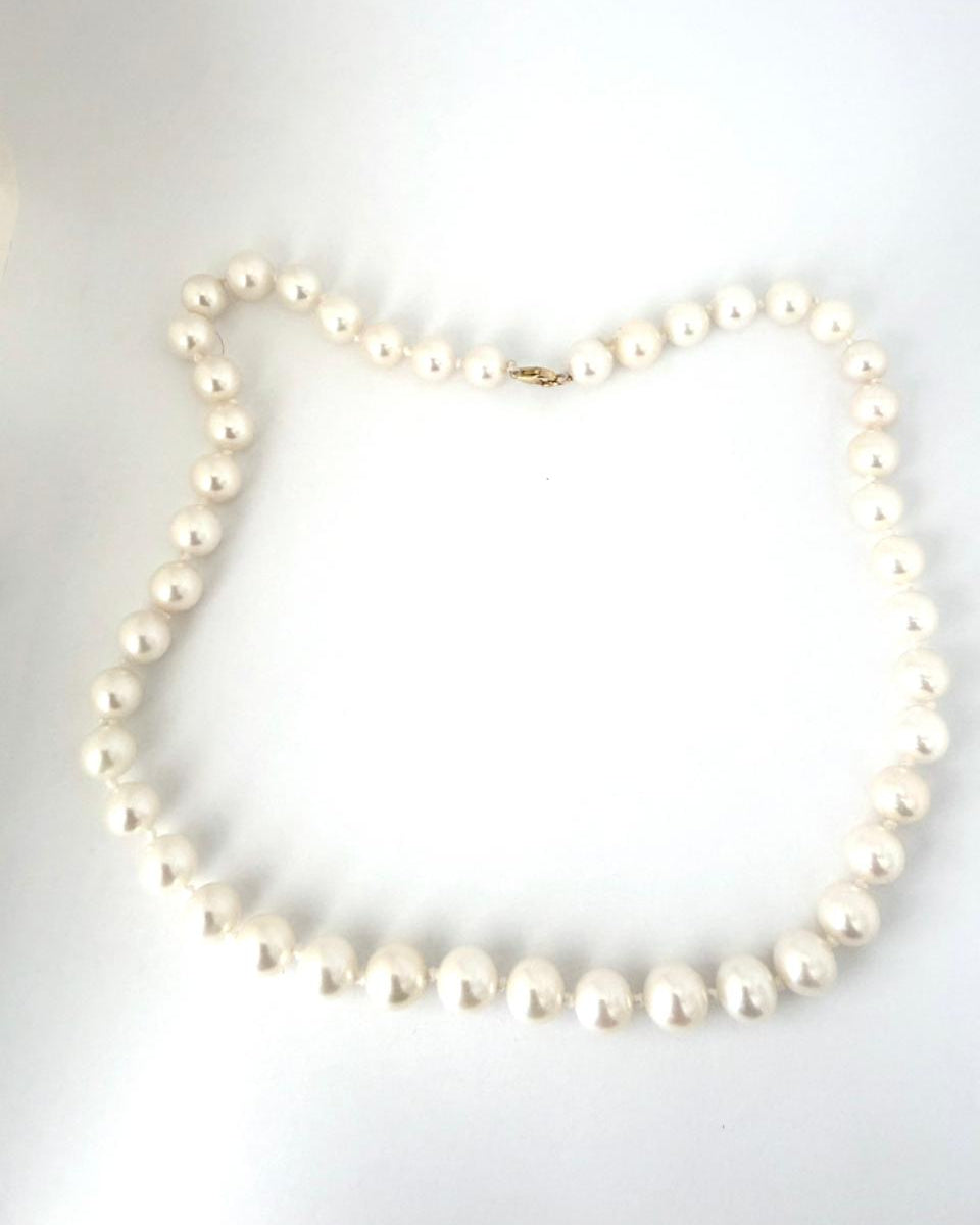 Collar de Perlas de Agua Dulce 9 mm.