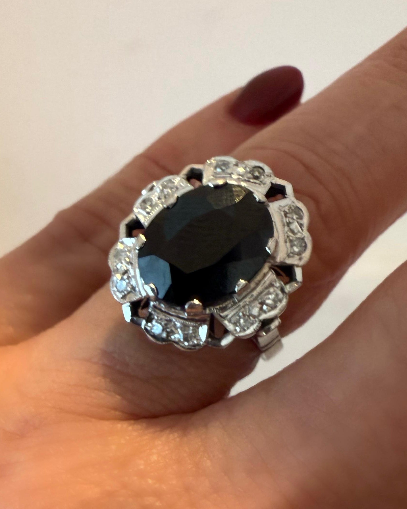 Juego Vintage Zafiros y Diamantes