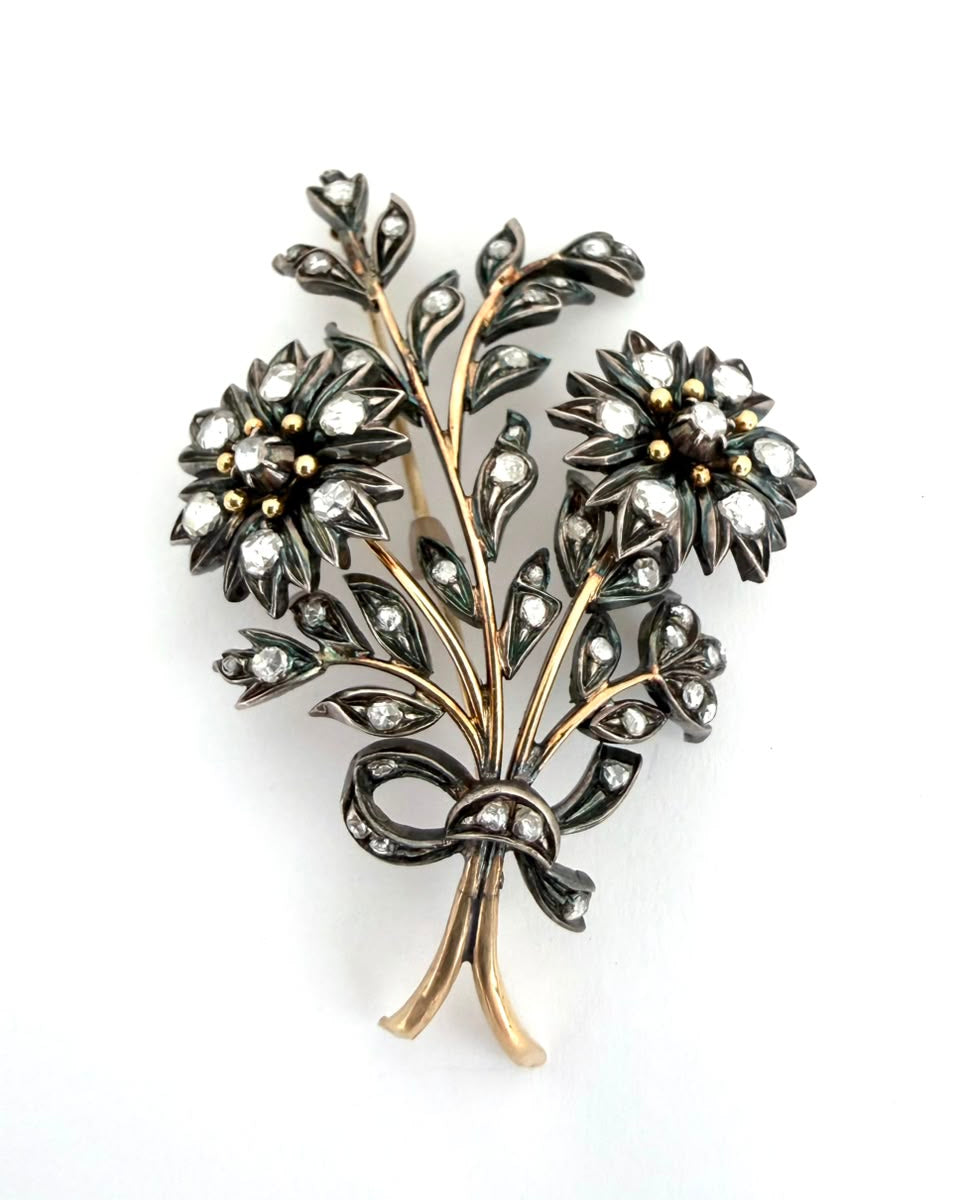 Prendedor Antiguo Flores