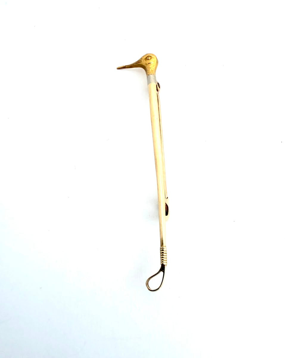 Prendedor Antiguo Cabeza de Pato